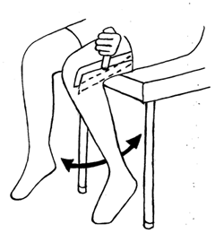 膝外側の拘縮をとる運動